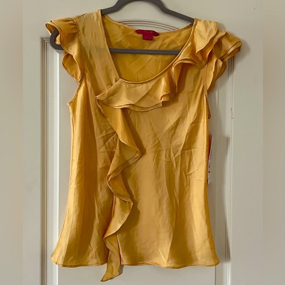Sunny Leigh Gold Ruffle Blouse